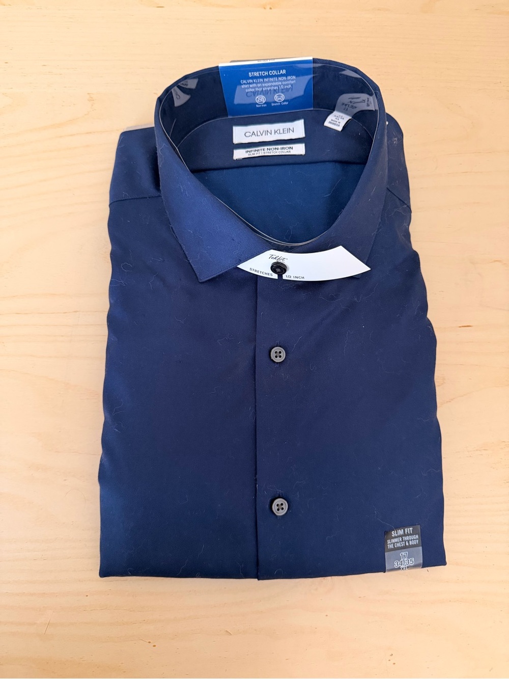 Calvin Klein Men's Classic Navy Dress Shirt